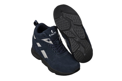 S33595 - 4 Inches Taller (Blue/Grey) - Men's Sneakers