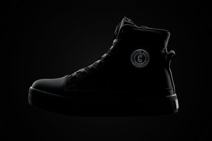 S3421 - 2.4 Inches Taller (Black) - Cap Toe High Top Zip-Up Sneaker Men's Boots