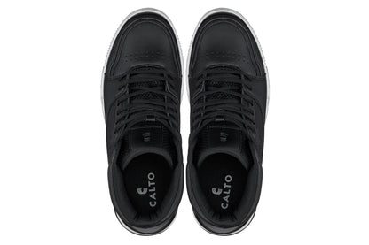 S4750 - 3 Inches Taller (Black) - High Top Men's Sneakers