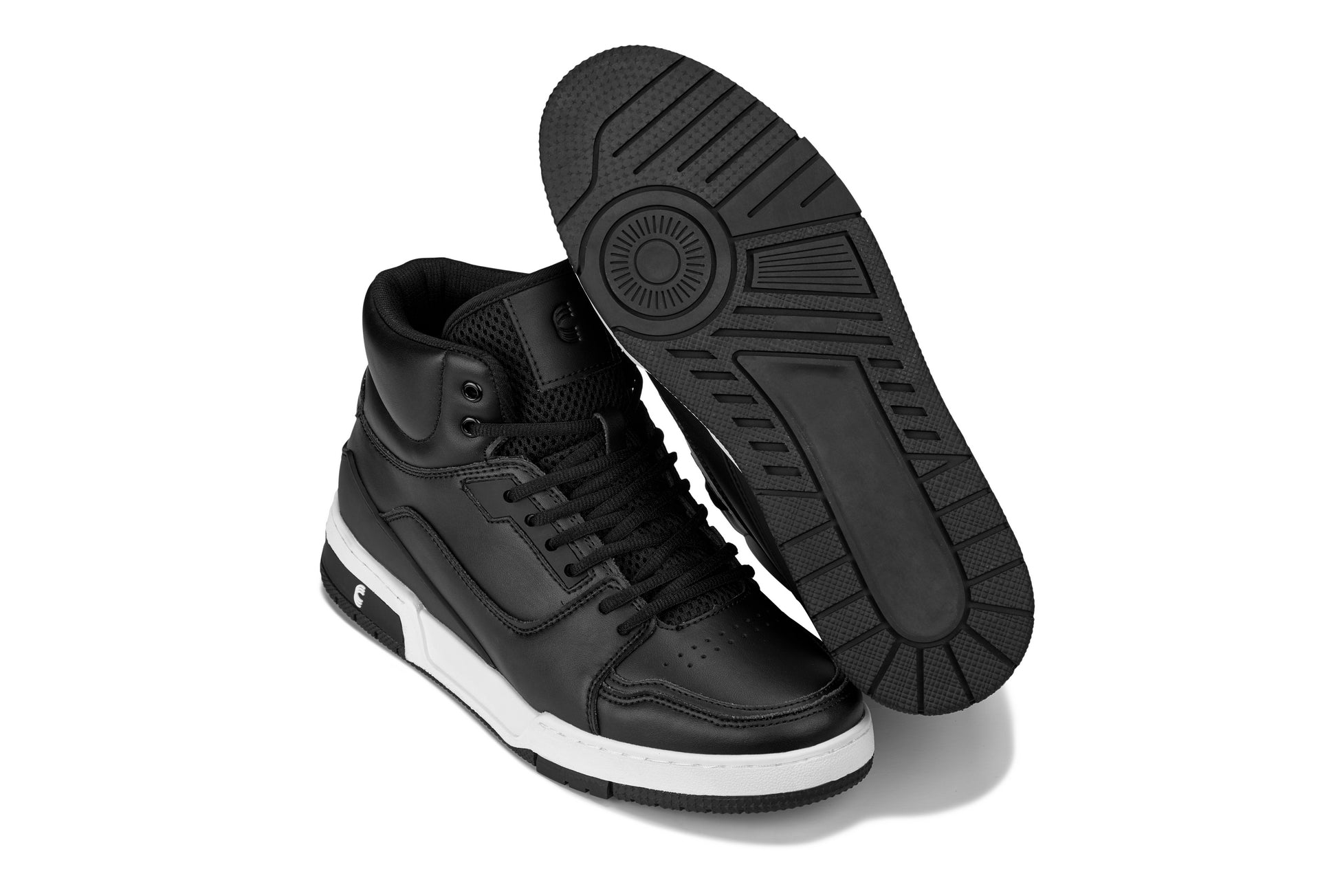 S4750 - 3 Inches Taller (Black) - High Top Men's Sneakers