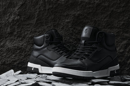 S4750 - 3 Inches Taller (Black) - High Top Men's Sneakers