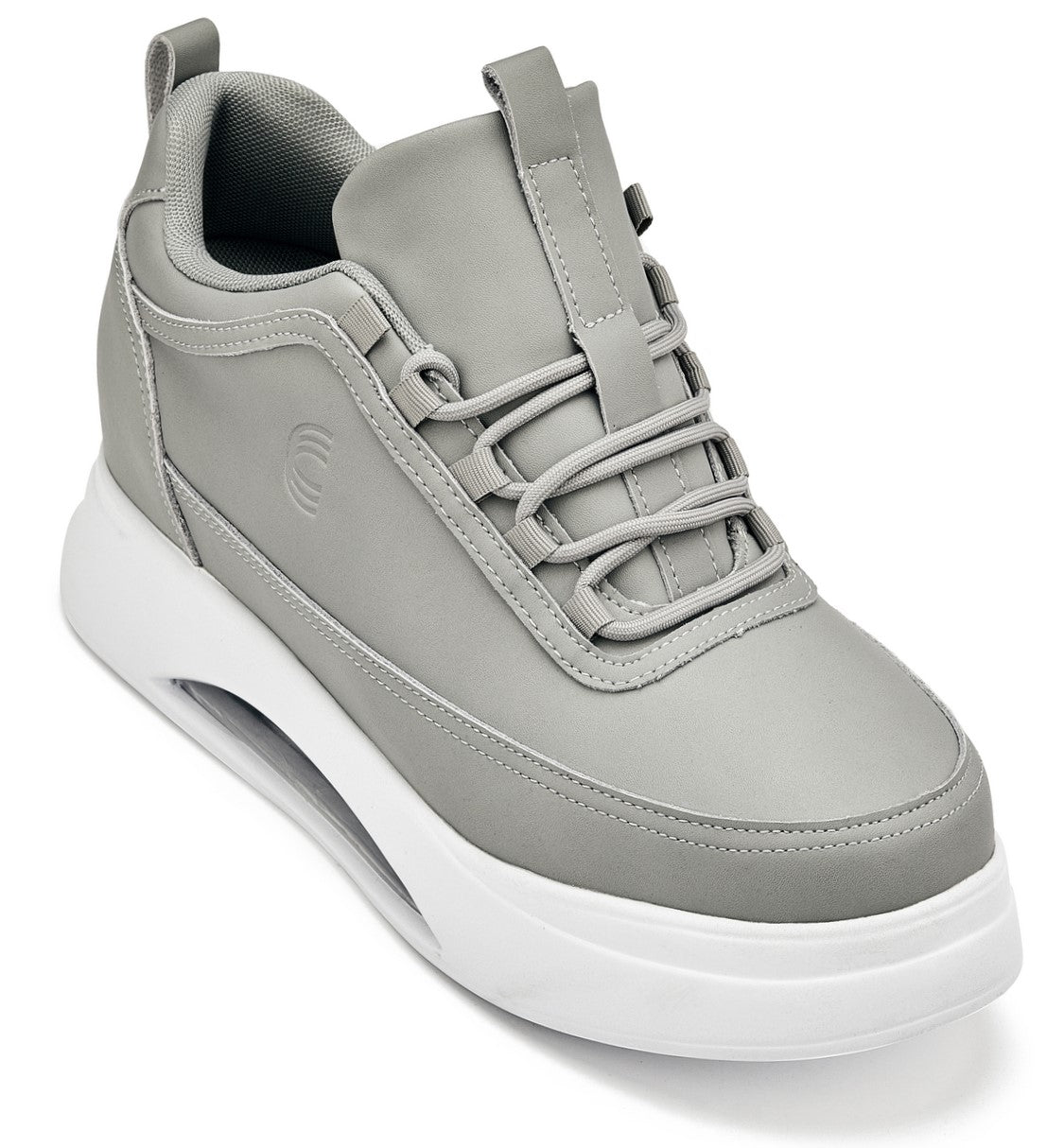 S4927 - 3.2 Inches Taller (Dove Grey) - Chunky Elevated Platform Men's Sneakers