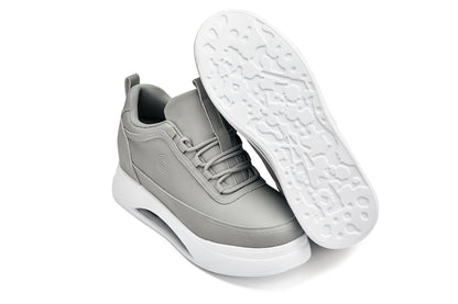 S4927 - 3.2 Inches Taller (Dove Grey) - Chunky Elevated Platform Men's Sneakers
