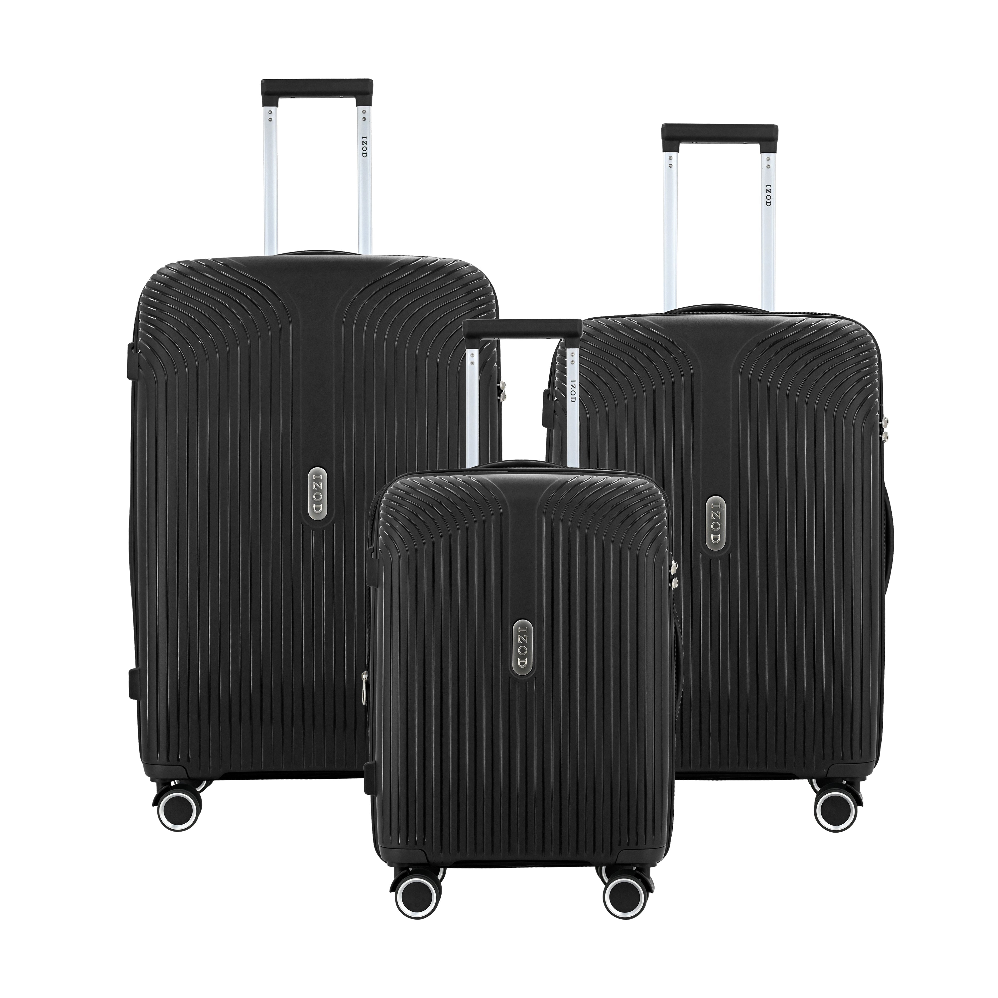 IZOD Sabina Polycarbonate 3 Piece Luggage Set