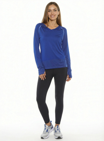 Seaside Performance Hoody. Blue