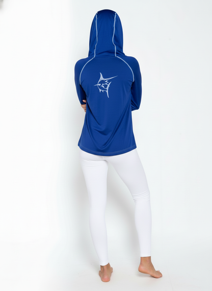 Seaside Performance Hoody. Blue
