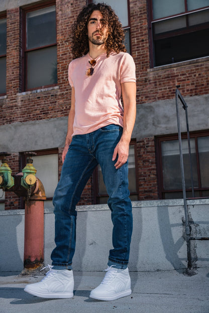 H71904 - 3.8 Inches Taller (White) - Men's Sneakers