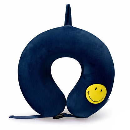 Smiley Patch Memory Foam Travel Neck Pillow
