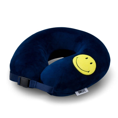 Smiley Patch Memory Foam Travel Neck Pillow