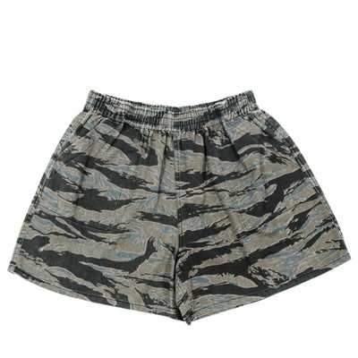 Camo Day Shorts – Elastic Waist & Utility Pockets