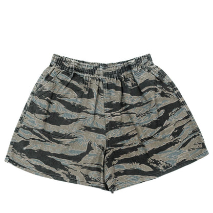 Camo Day Shorts – Elastic Waist & Utility Pockets
