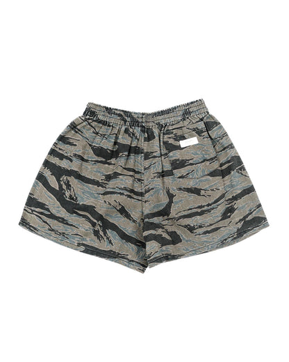 Camo Day Shorts – Elastic Waist & Utility Pockets