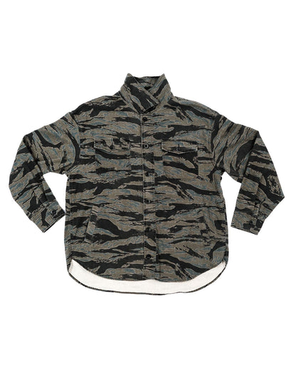 Bucky Camo Split Hem Shirt Jacket