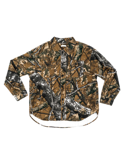 Bucky Camo Split Hem Shirt Jacket