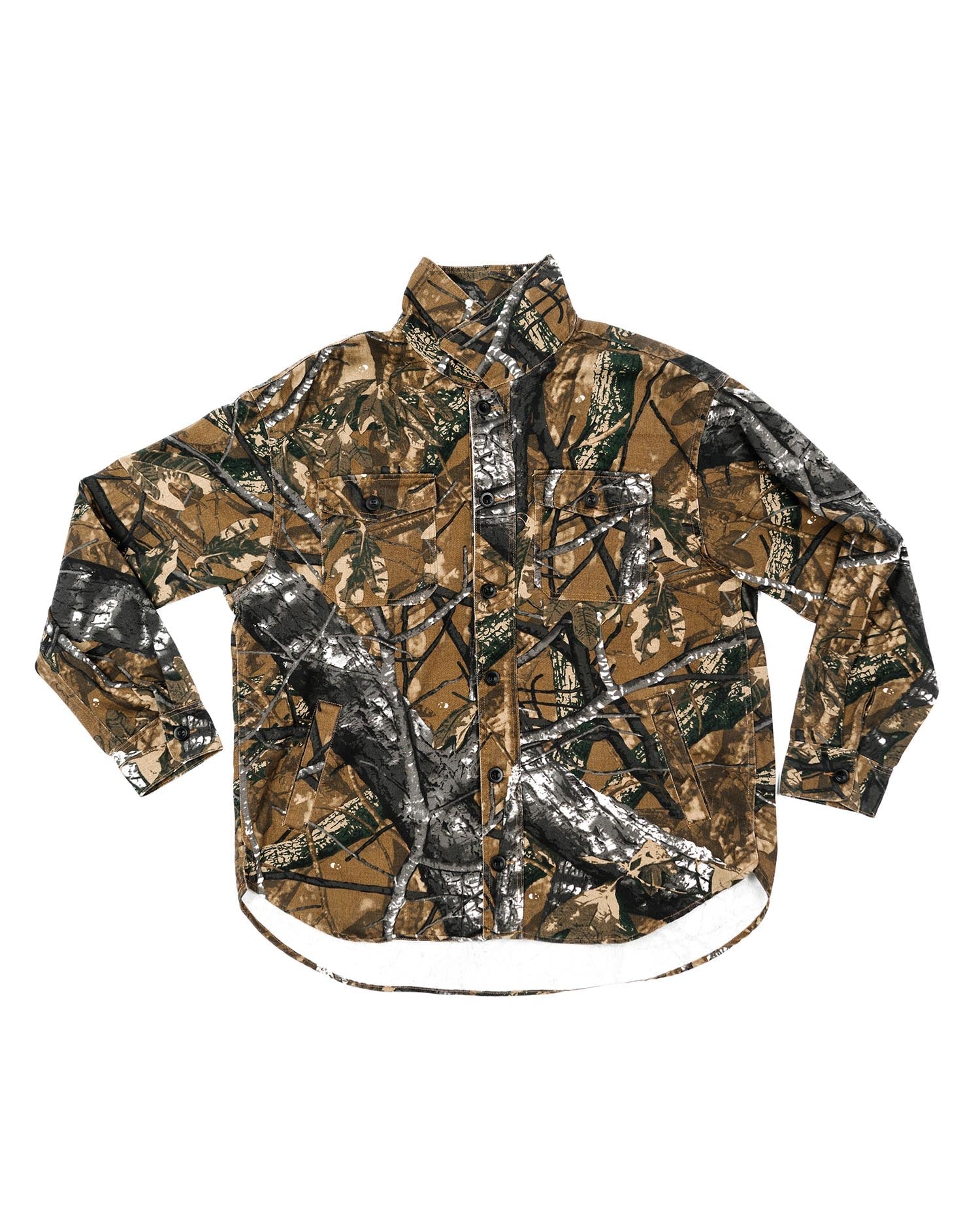 Bucky Camo Split Hem Shirt Jacket