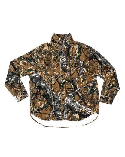 Bucky Camo Split Hem Shirt Jacket