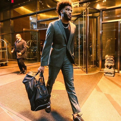 Black Leather Duffel Bag