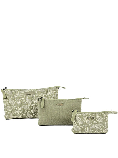 Sazan x JuJuBe 3-piece Pouch Clutch Purse Set - Paisley Floral