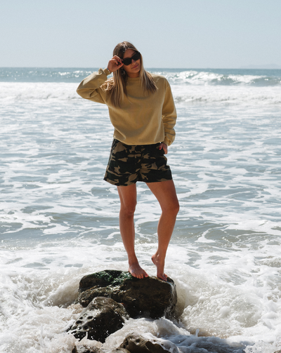 Camo Day Shorts – Elastic Waist & Utility Pockets
