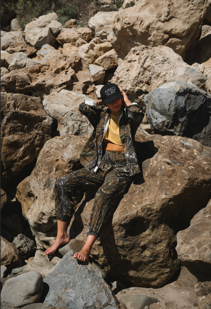 Bucky Camo Split Hem Shirt Jacket