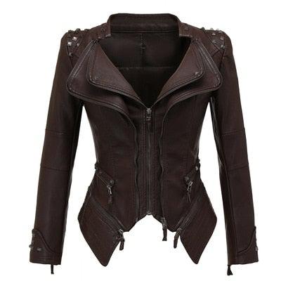 Sheryl Women's Moto Real Leather Jacket