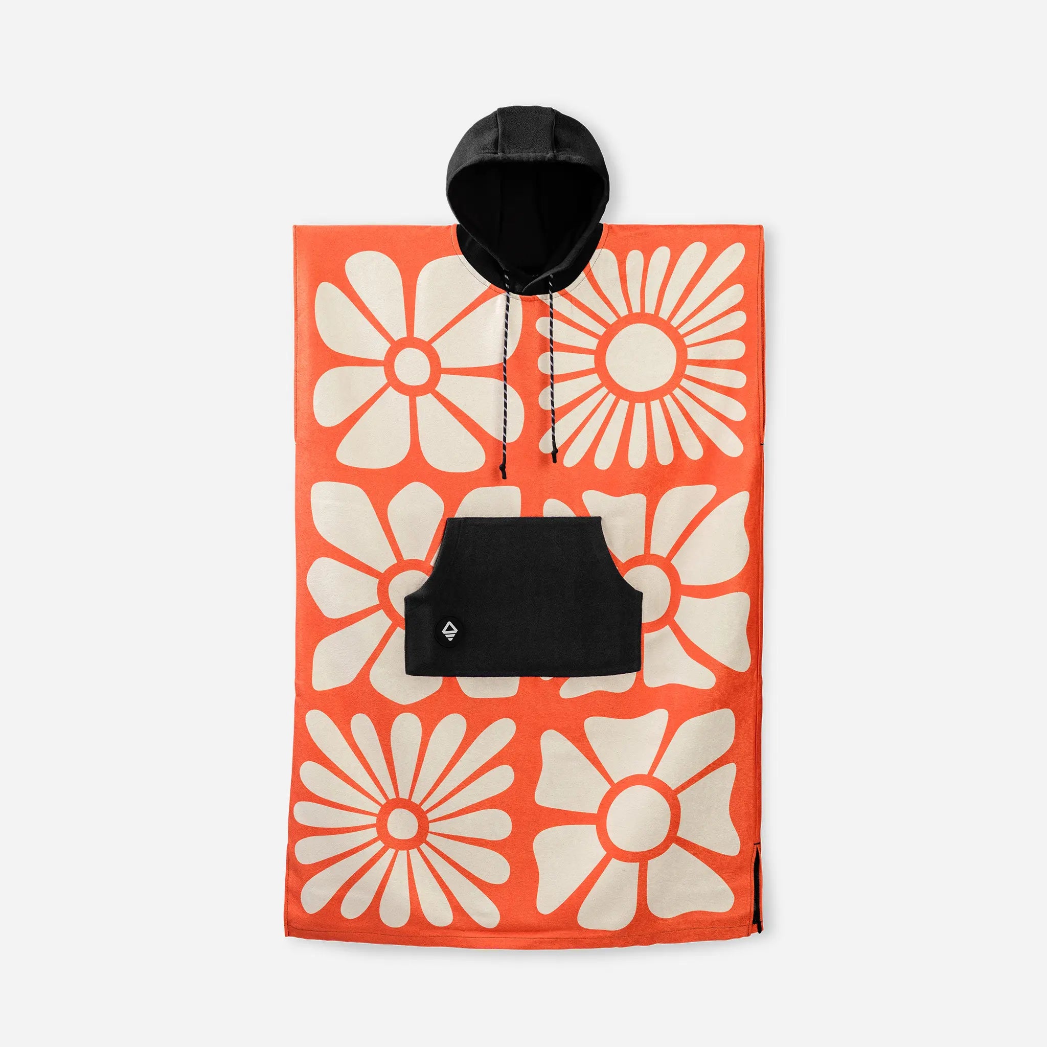 Changing Poncho: Big Flowers Expedition Orange