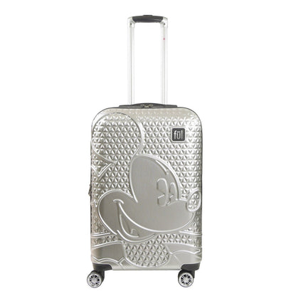 Mickey Mouse Rolling Luggage FŪL Disney Luggage 26" Silver