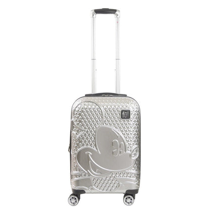 Mickey Mouse Rolling Luggage FŪL Disney Luggage 22.5" Silver