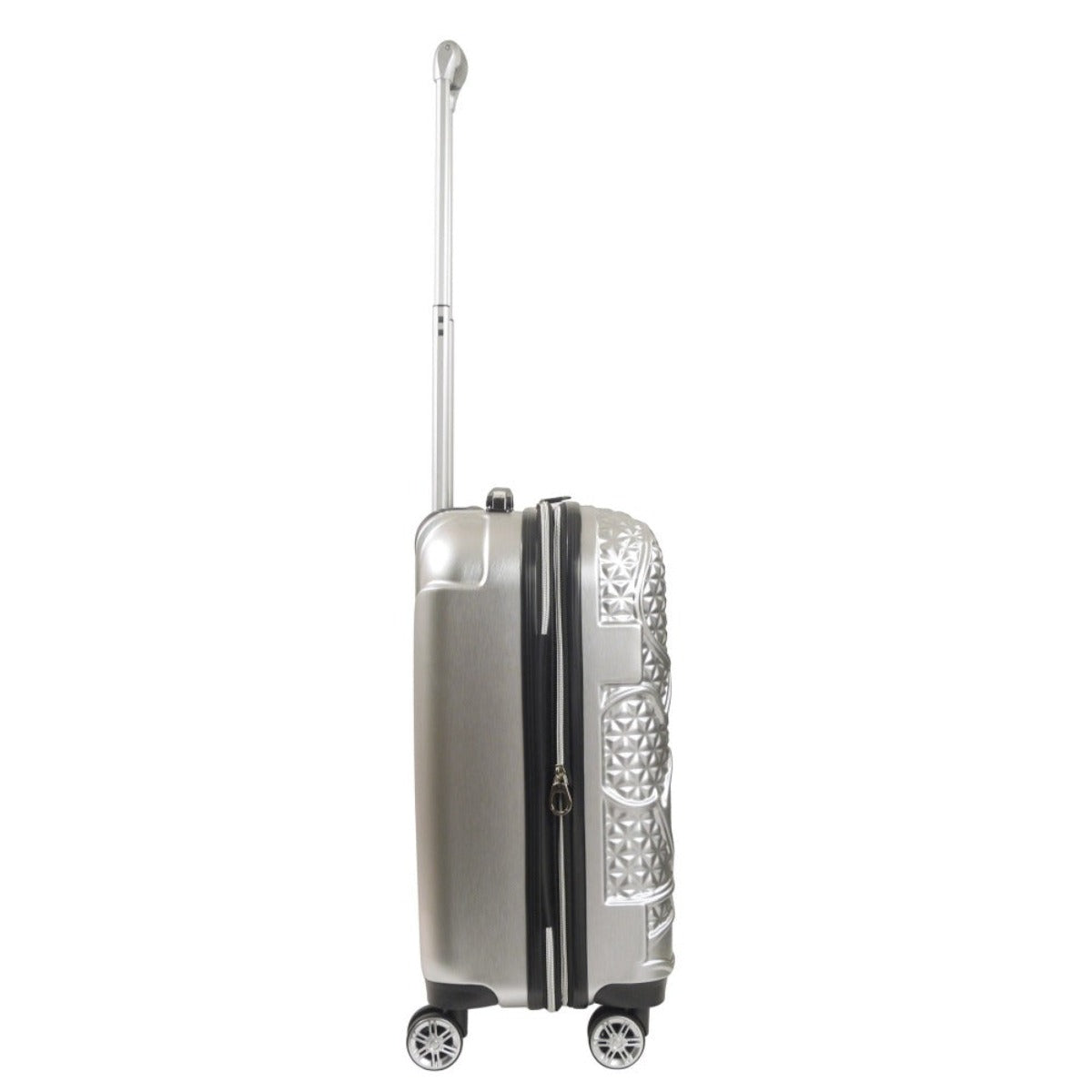 Mickey Mouse Rolling Luggage FŪL Disney Luggage 22.5" Silver