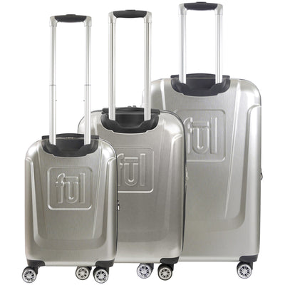 Disney Mickey Mouse Rolling Suitcases 3 Piece Set Silver
