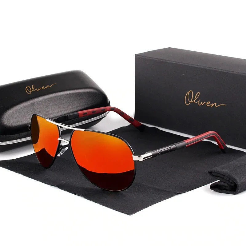 Polarized XXL Aviator Sunglasses For Large Heads + Free Hard Case