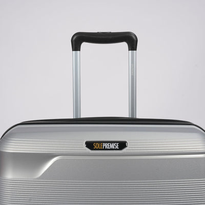 24-inch Silver Hardcase Roller Luggage with 360° Wheels & TSA Lock