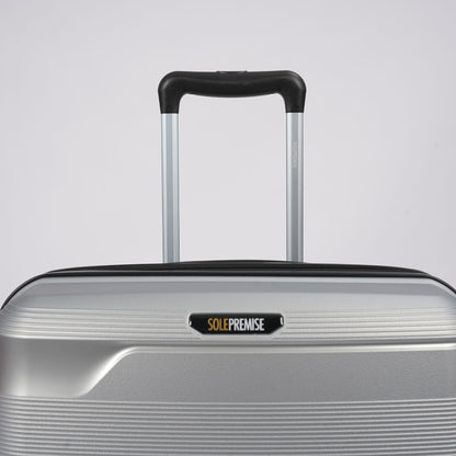 28-inch Silver Hardcase Roller Luggage with 360° Wheels & TSA Lock