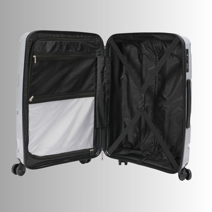 Silver Roller 3 Piece Luggage Set