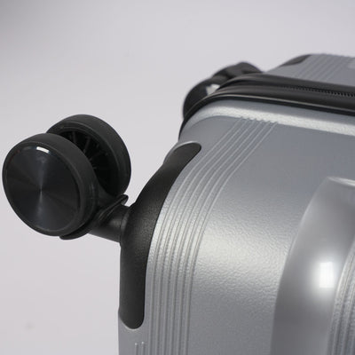 20-inch Silver Carry-On Hardcase Roller Luggage with 360° Wheels