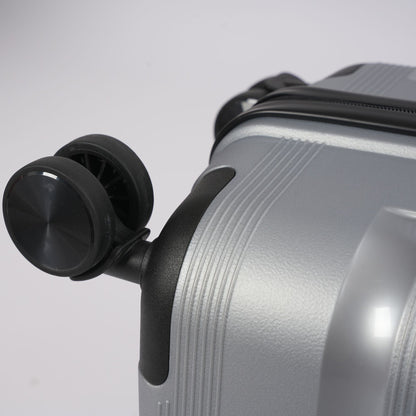 20-inch Silver Carry-On Hardcase Roller Luggage with 360° Wheels