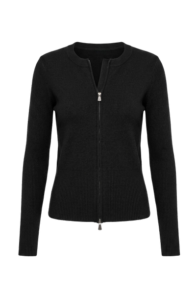 Sky Zip-front Sweater Jacket