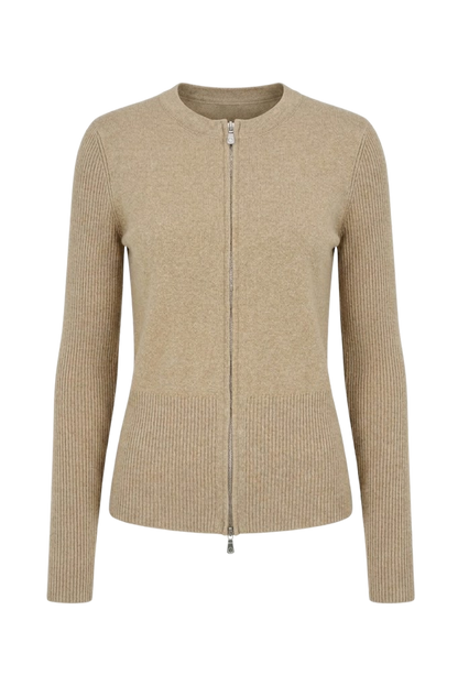 Sky Zip-front Sweater Jacket
