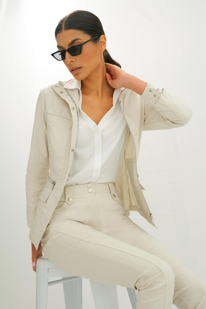 Skyler Travel Pant in Stone