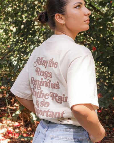 All-American Slogan Tee - Cream