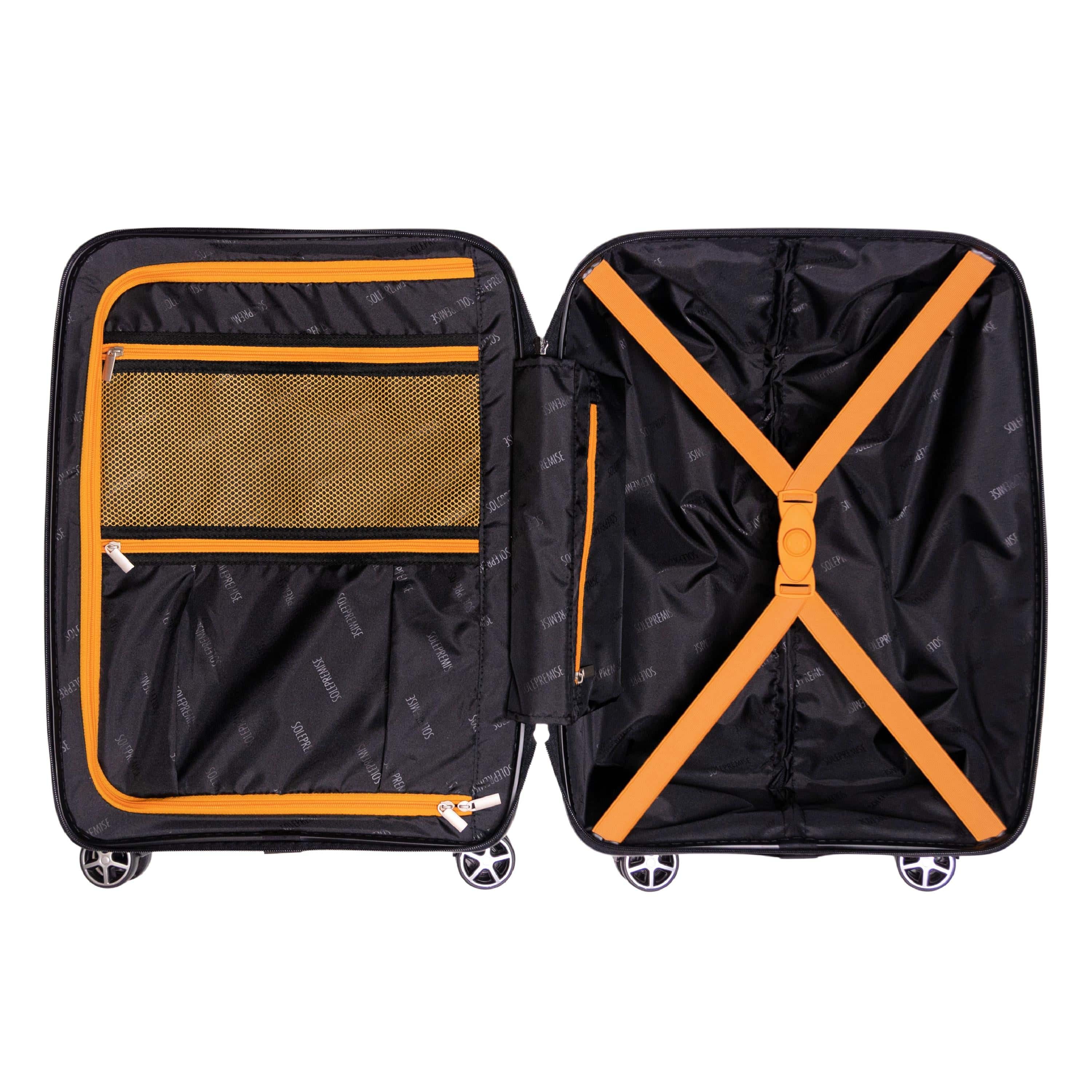 20-inch Black Carry-on Suitcase with TSA Lock