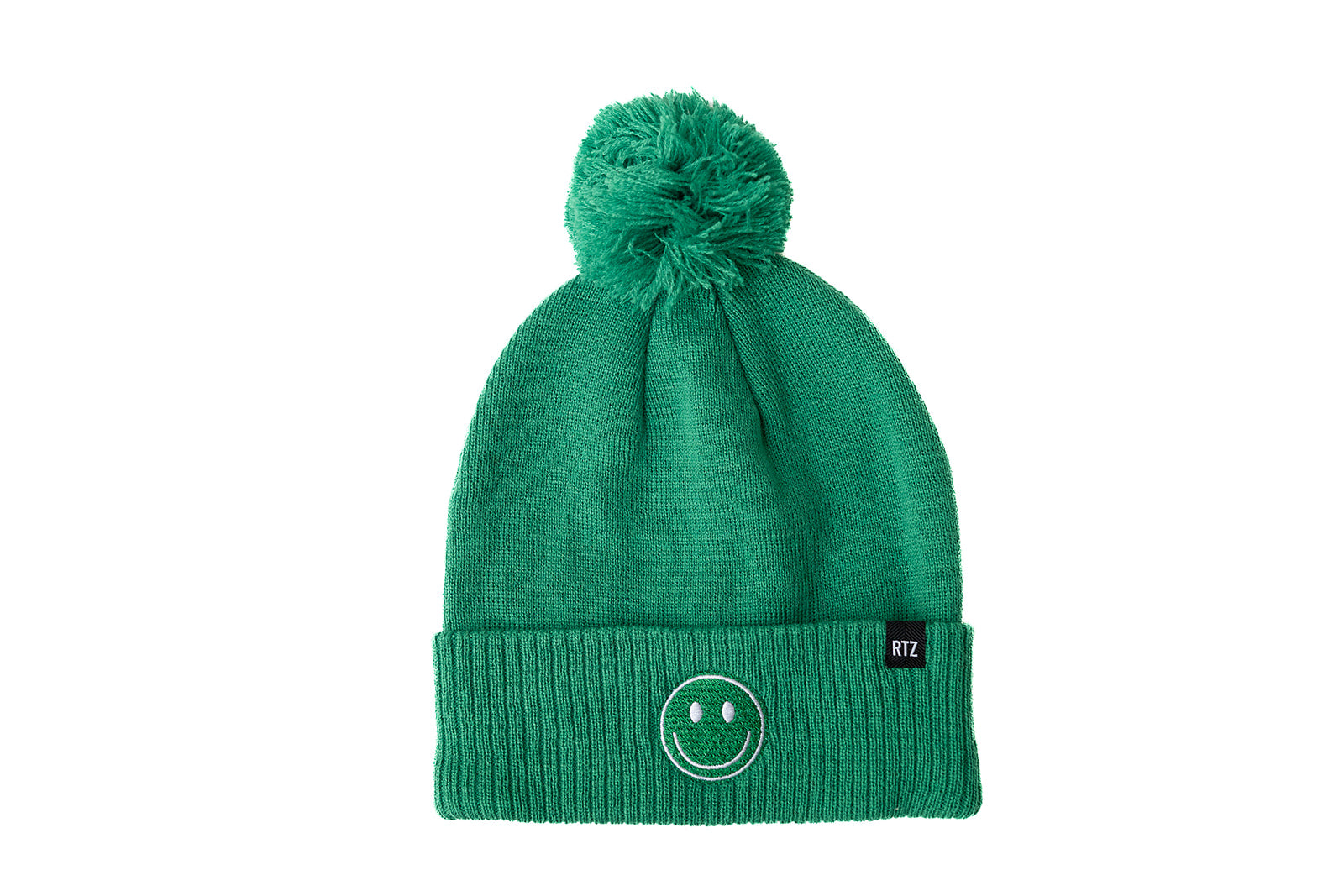 Smiley Pom Pom Beanie Hat