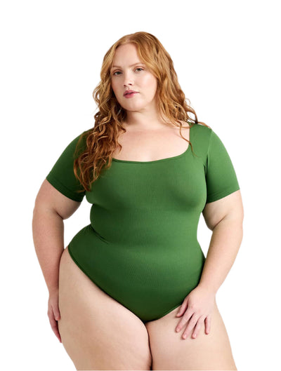 Square Neck Thong Bodysuit