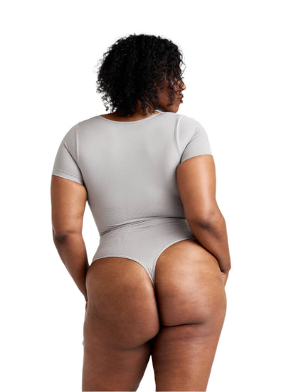 Square Neck Thong Bodysuit