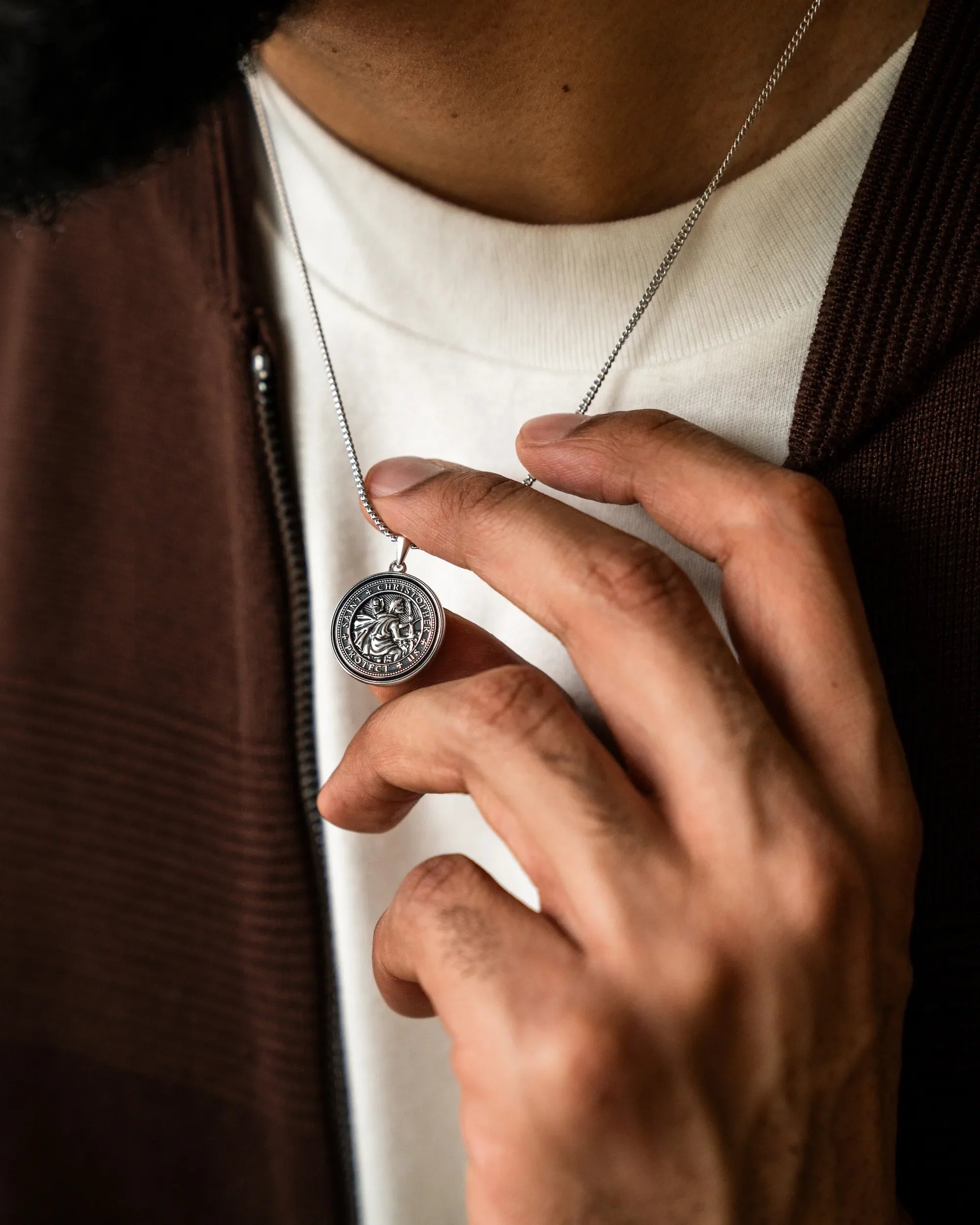 St. Christopher Set - Sterling Silver Set