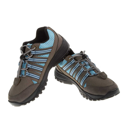 Trail Grounding Shoes • Taylor Grey Nubuck & Blue Mesh