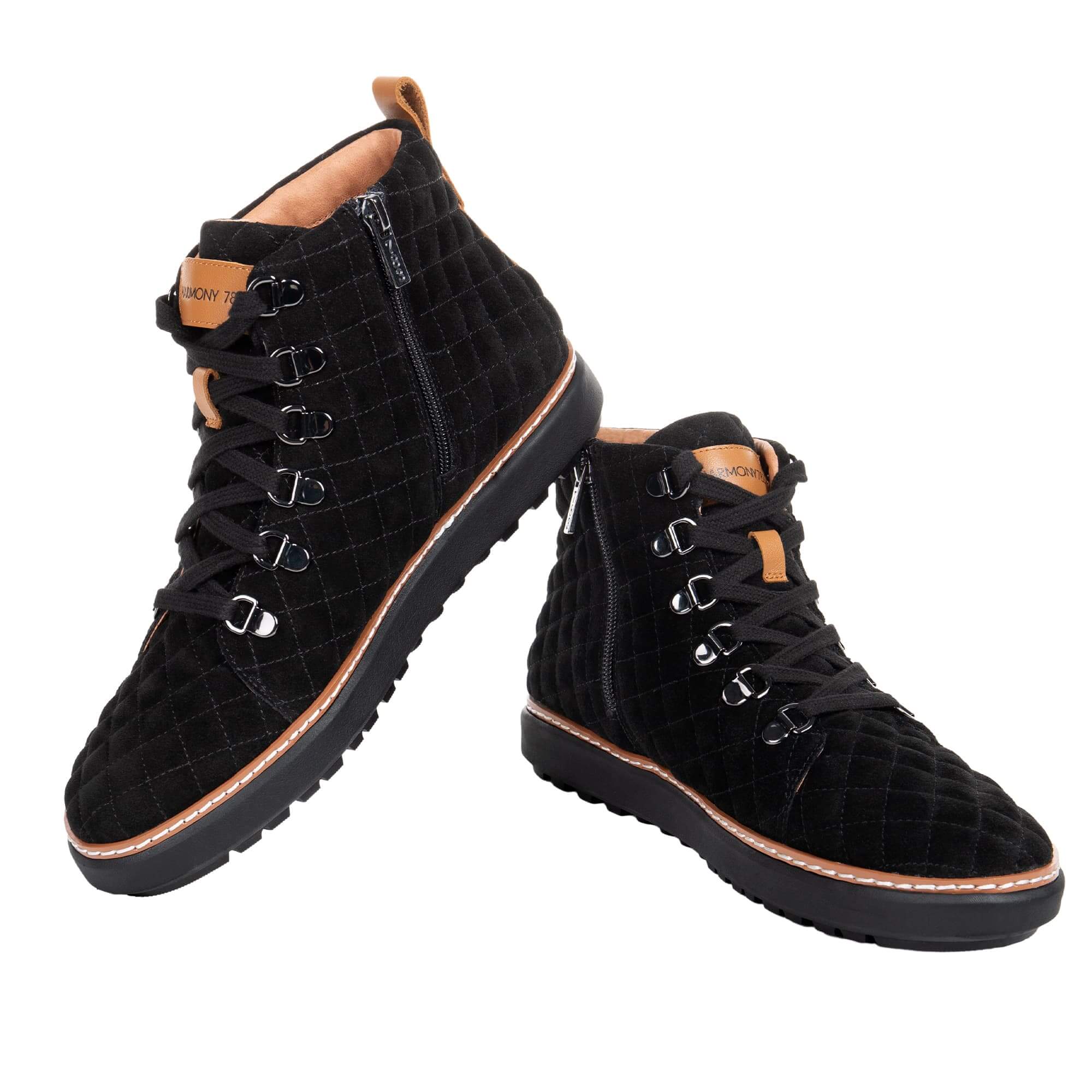 Melissa High-Top Grounding Shoes • Black Quilted
