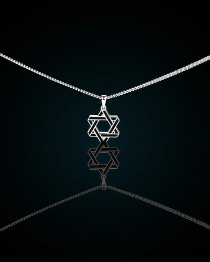 Star Of David Pendant - Black Onyx