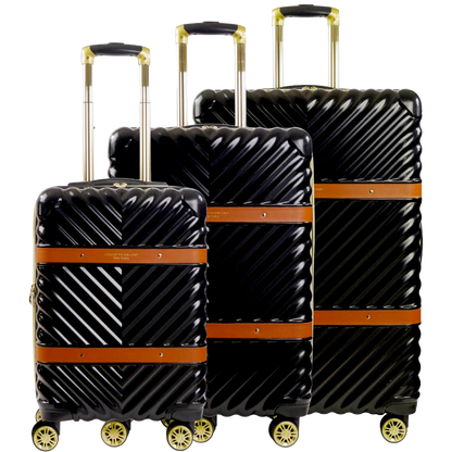 Stella Hardside Spinner 3-Piece Luggage Set, Black