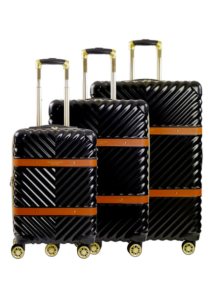 Stella Hardside Spinner 3-Piece Luggage Set, Black